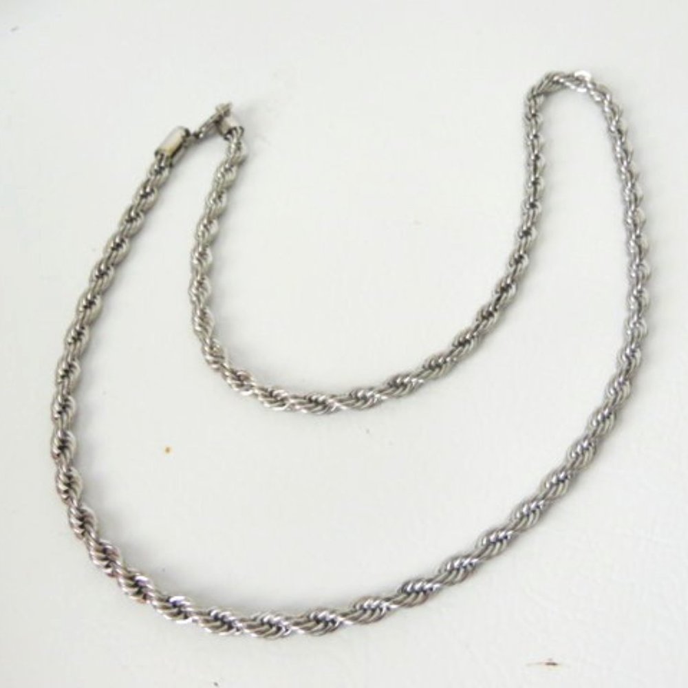 Stainless Steel Rope Chain 24" - Picture 2 of 3